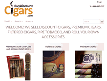 Tablet Screenshot of buydiscountcigars.com